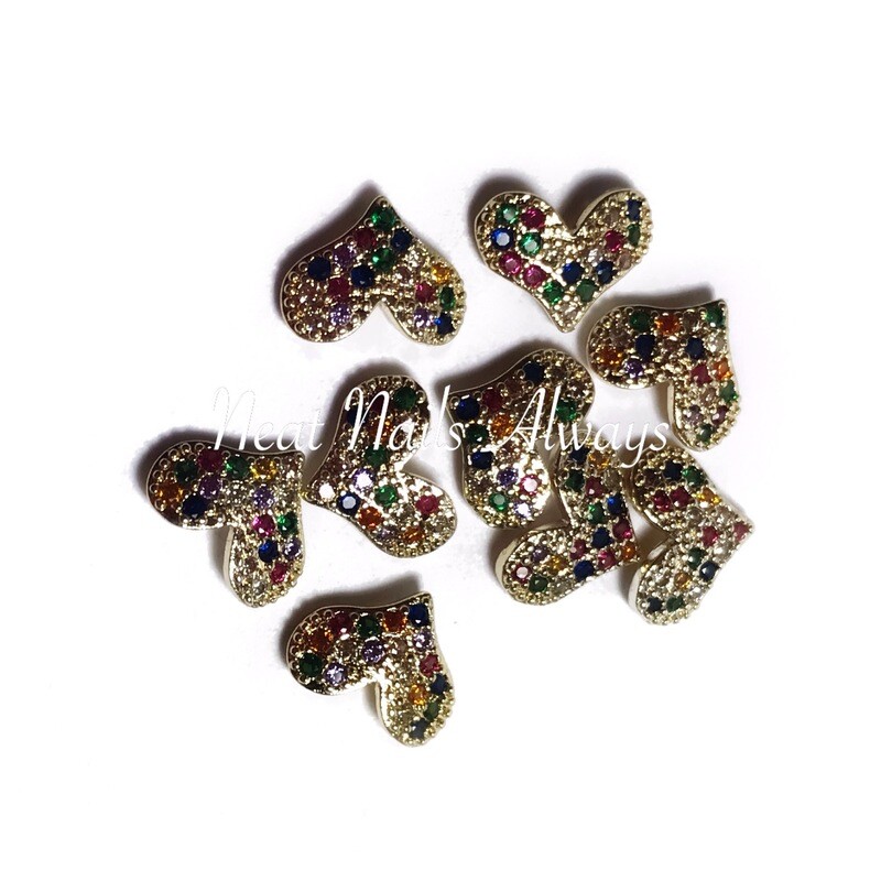 Multi-Color Gold Hearts 4 For $6