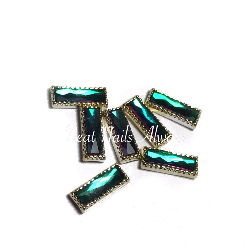 Rainbow Green Nail Charm 4 For $6