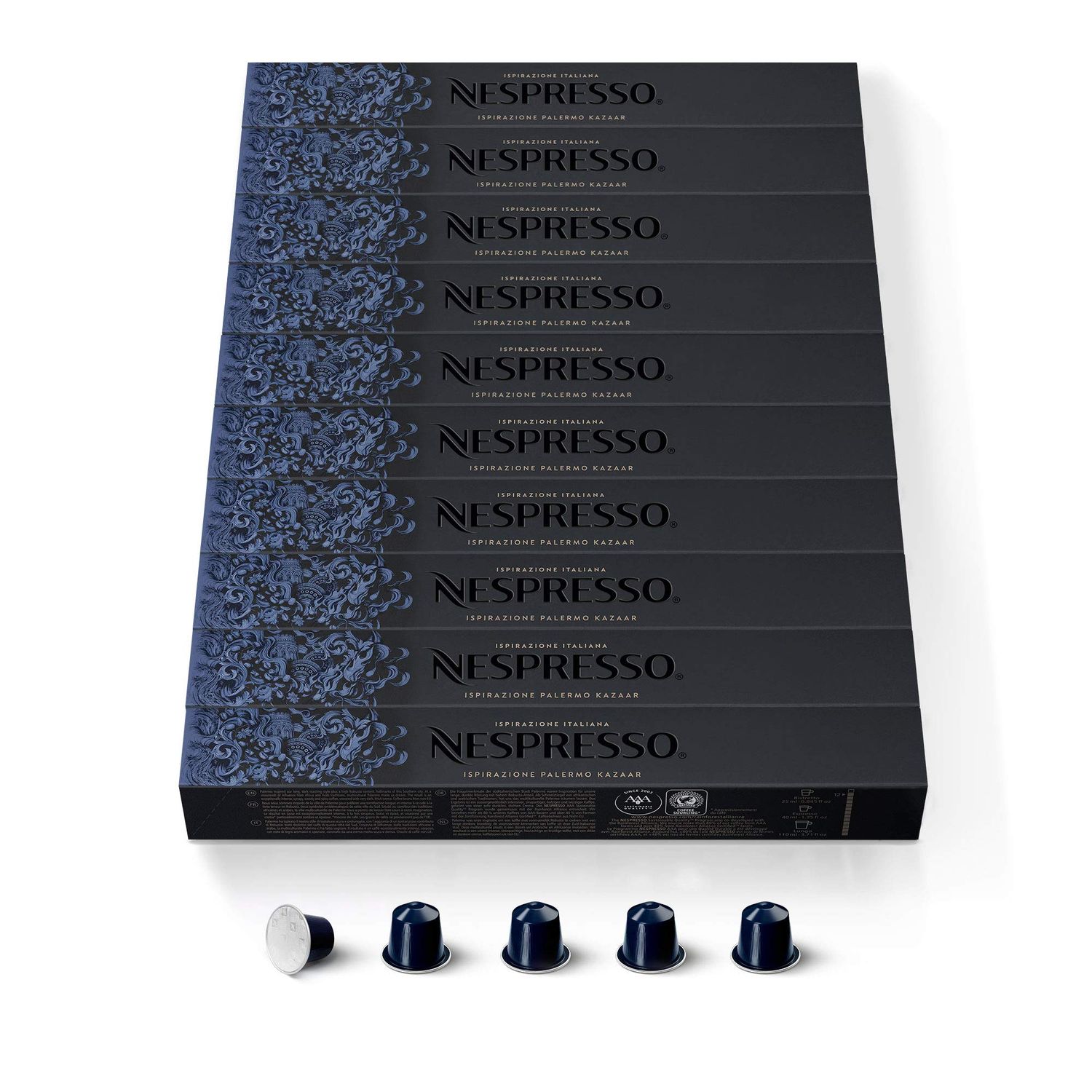 Nespresso Ispirazione Palermo Kazaar Pack of 10 (100 capsules)