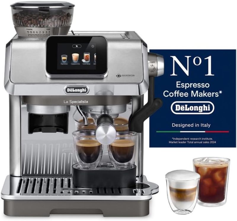 De'Longhi  EC9455.M Barista Coffee Machine la specialista touch Cold Brew Semi-Automatic Espresso Machine with Cold Extraction