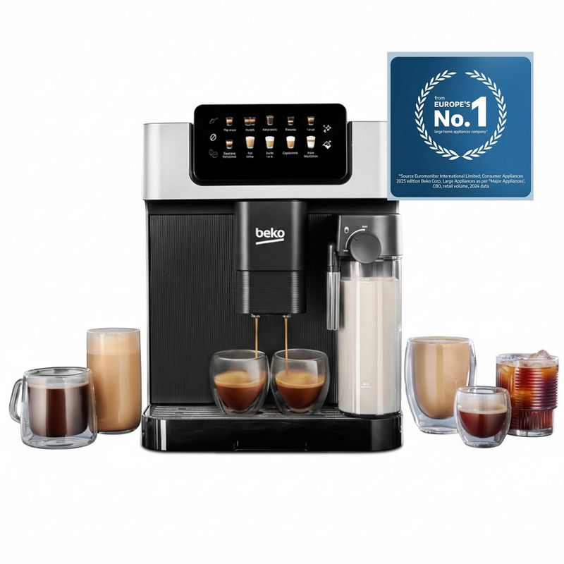 Beko CEG 7304X Bean to Cup Espresso Machine | 19 Bar, Touch LCD, 2L Tank, Stainless Steel