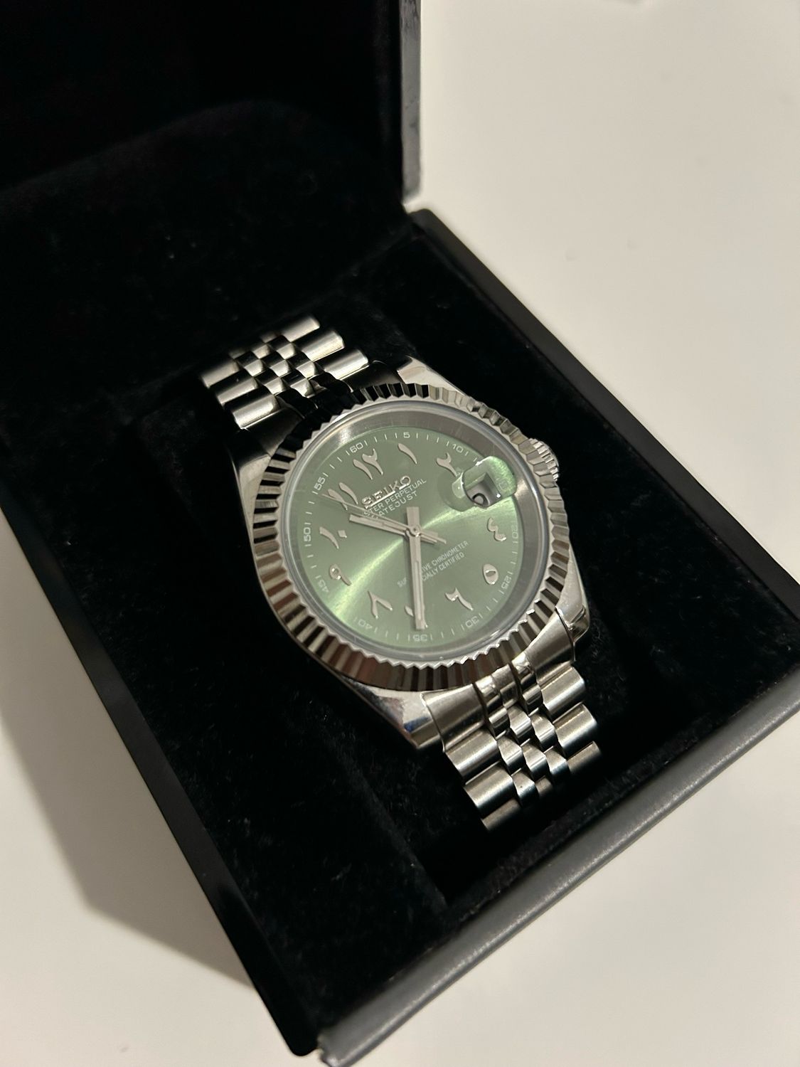 Men's Olive Arabic Dial Seiko Mod