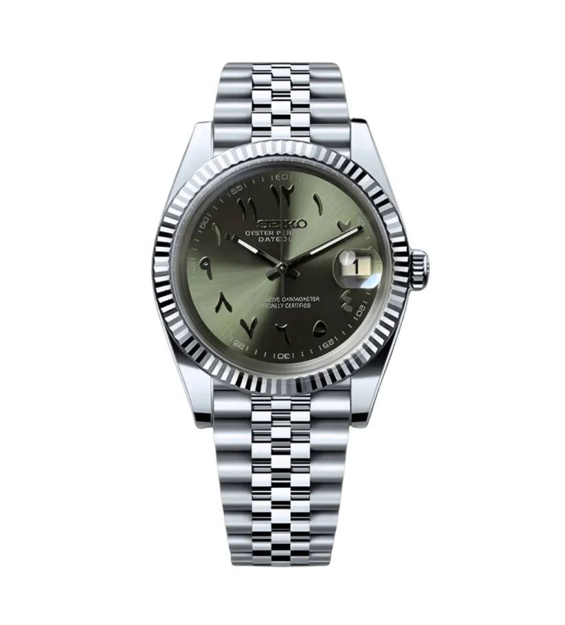 Men's Olive Arabic Dial Seiko Mod