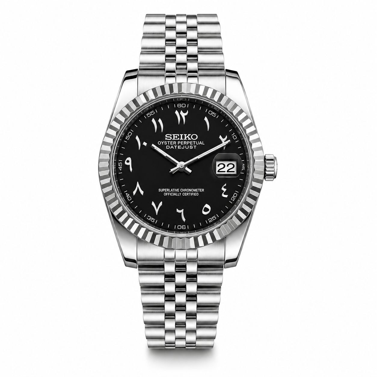 Women's Black Arabic Dial Seikojust (31mm) - Seiko Mod