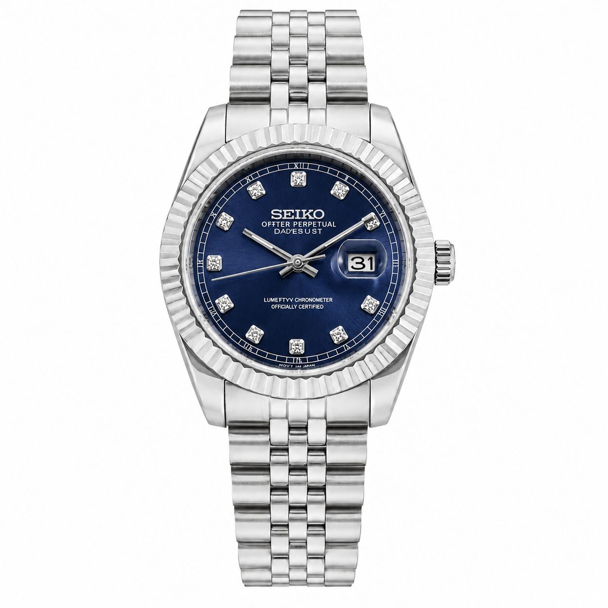 Women's Indigo Diamond Dial Seikojust (31mm) - Seiko Mod