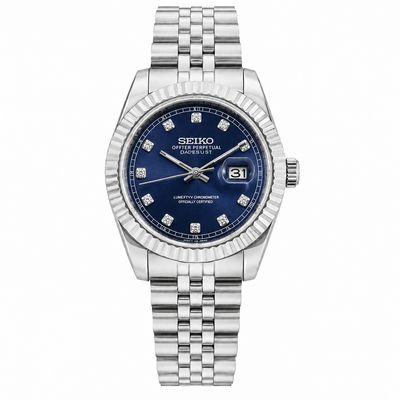 Women's Indigo Diamond Dial Seikojust (31mm) - Seiko Mod