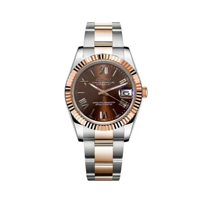Men's Seiko Datejust Chocolate Dial - Roman Numerals