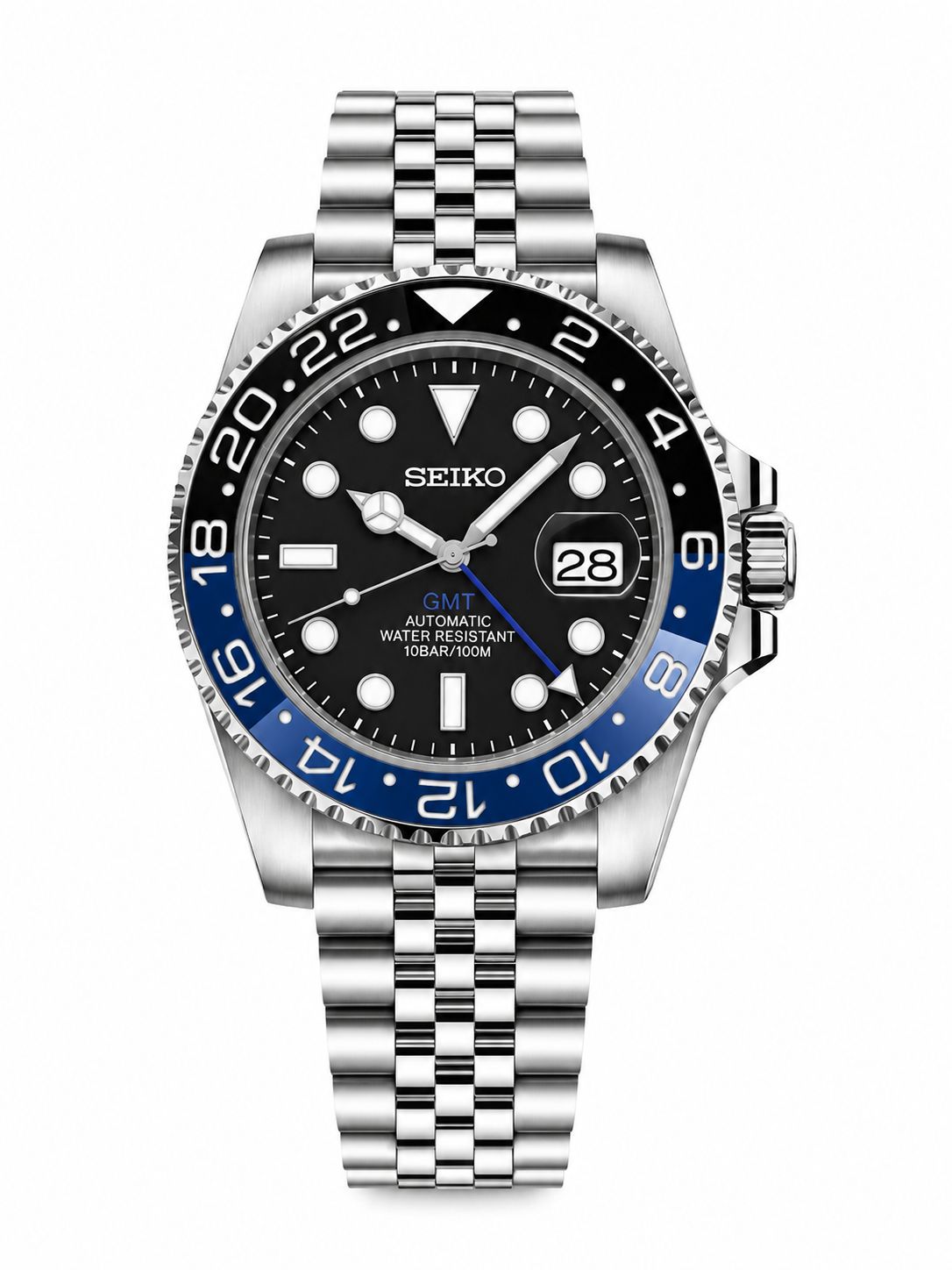 Men's Seiko Mod - Batman/Batgirl GMT