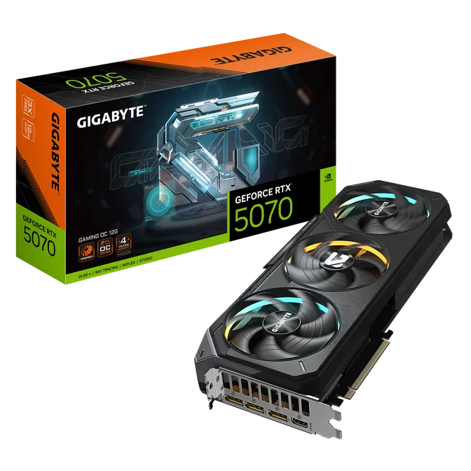 GIGABYTE GeForce RTX 5070 Gaming OC 12G, 12288 MB GDDR7