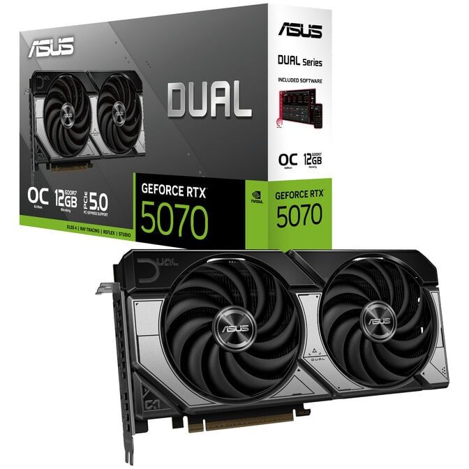 ASUS Dual GeForce RTX 5070 12G OC Edition, 12288 MB GDDR7