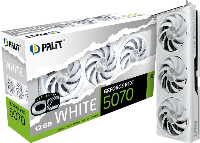 Palit GeForce RTX 5070 White OC Grafikkarte, 12288 MB GDDR7