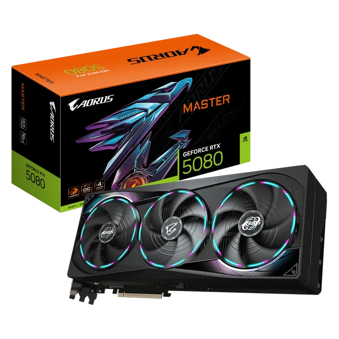 GIGABYTE Aorus GeForce RTX 5080 Master 16G, 16384 MB GDDR7