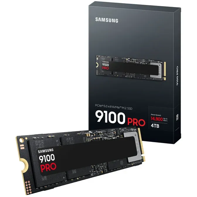 Samsung 9100 PRO Series NVMe SSD, PCIe 5.0 M.2 Typ 2280 - 4TB