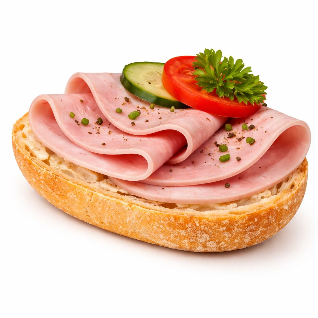 Kochschinkenaufschnitt Brötchen
