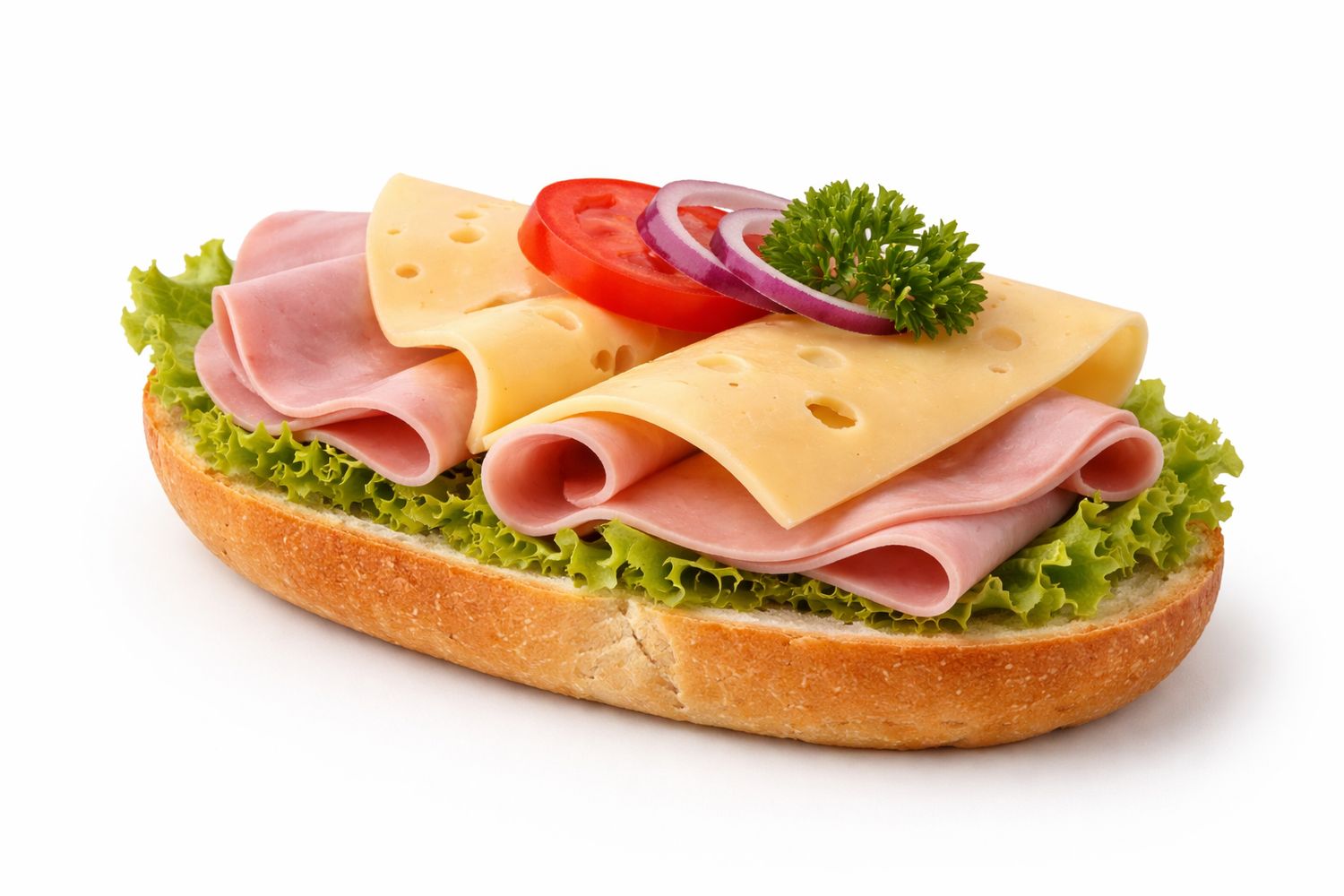 Schinken-Gaudakäse -Brötchen