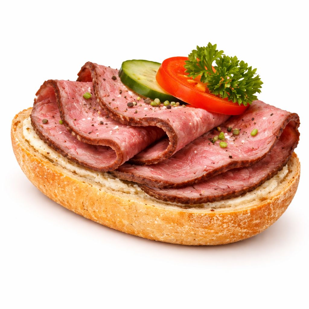 Roastbeefaufschnitt Brötchen