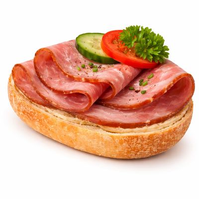 Lachsschinken Brötchen