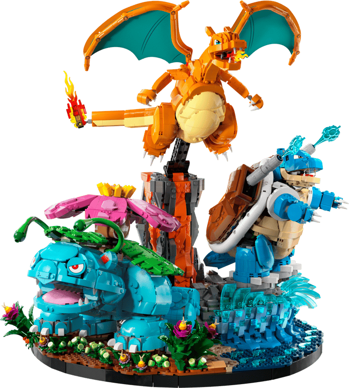 Venusaur, Charizard and Blastoise