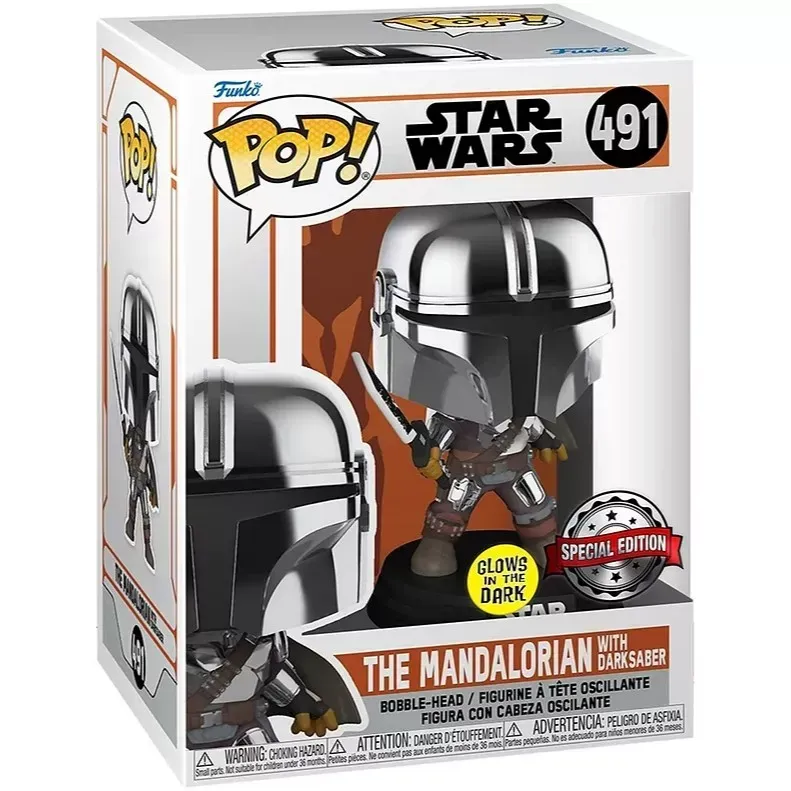 The Mandalorian with Darksaber (Glows in the Dark)