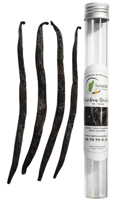 Madagascar Vanilla, Gourmet, 17-19 cm, 4 Pods (Glass tube)