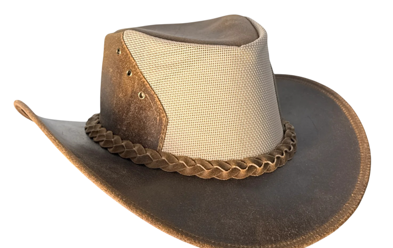 Lederhut Western Cowboy – Outdoor Hut Reiten, Wandern & Abenteuer Sahara Breeze