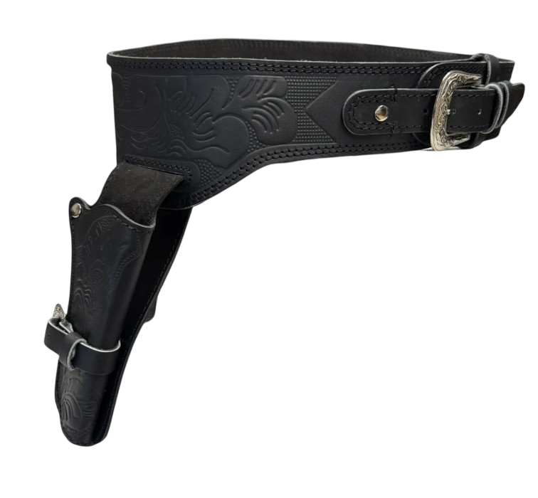 Holstergürtel Westernholster Schwarz Leder Lederholster Holster Patronenschlaufen