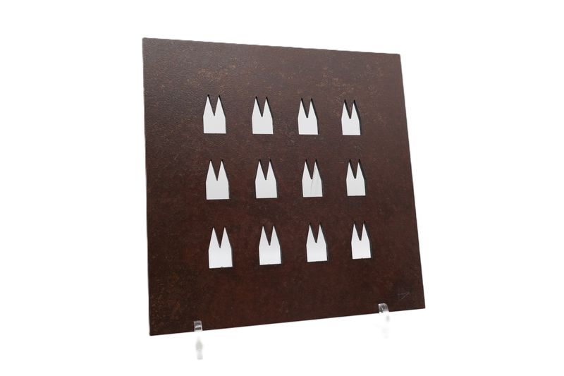 Dom Platte-12Ausschnitte-Rostoptik