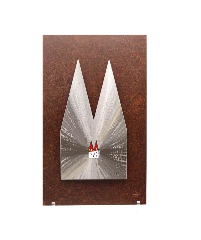 Dom Silhouette3D-1Ausschnitt Kreuzschliff und HP in Rostoptik.