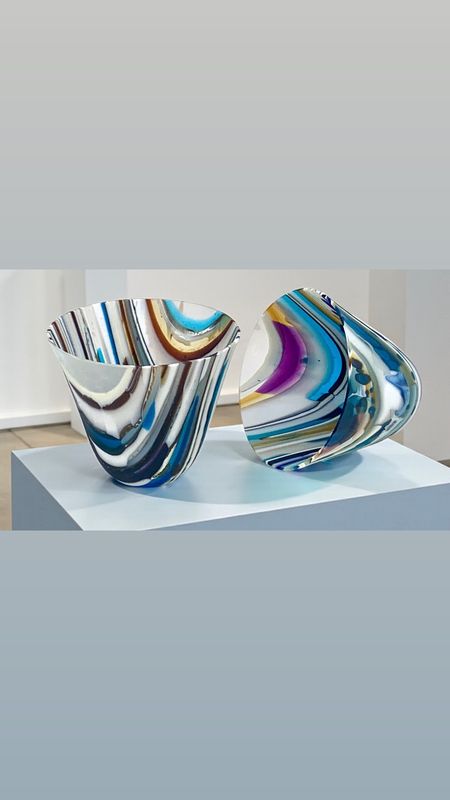 kleine Schale "Stripcut" multicolor