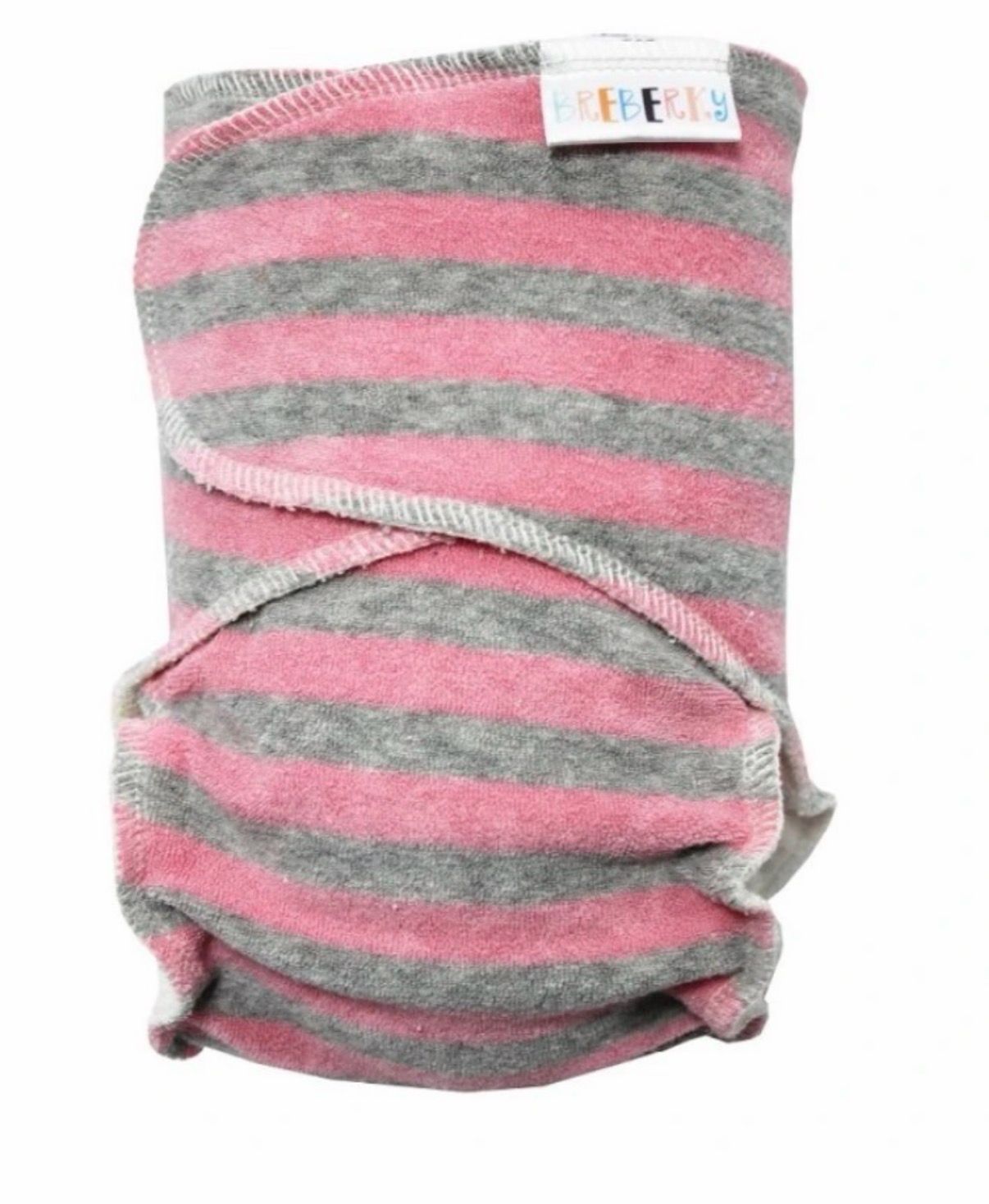 Plenka na snapku (M: cca 6-15kg) - Šedo-růžové proužky