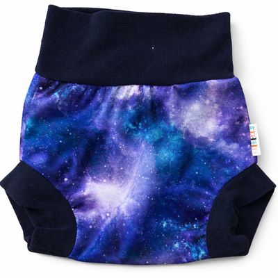 Natahovací svrchní kalhotky PUL - Galaxie (S: cca 4-7kg)