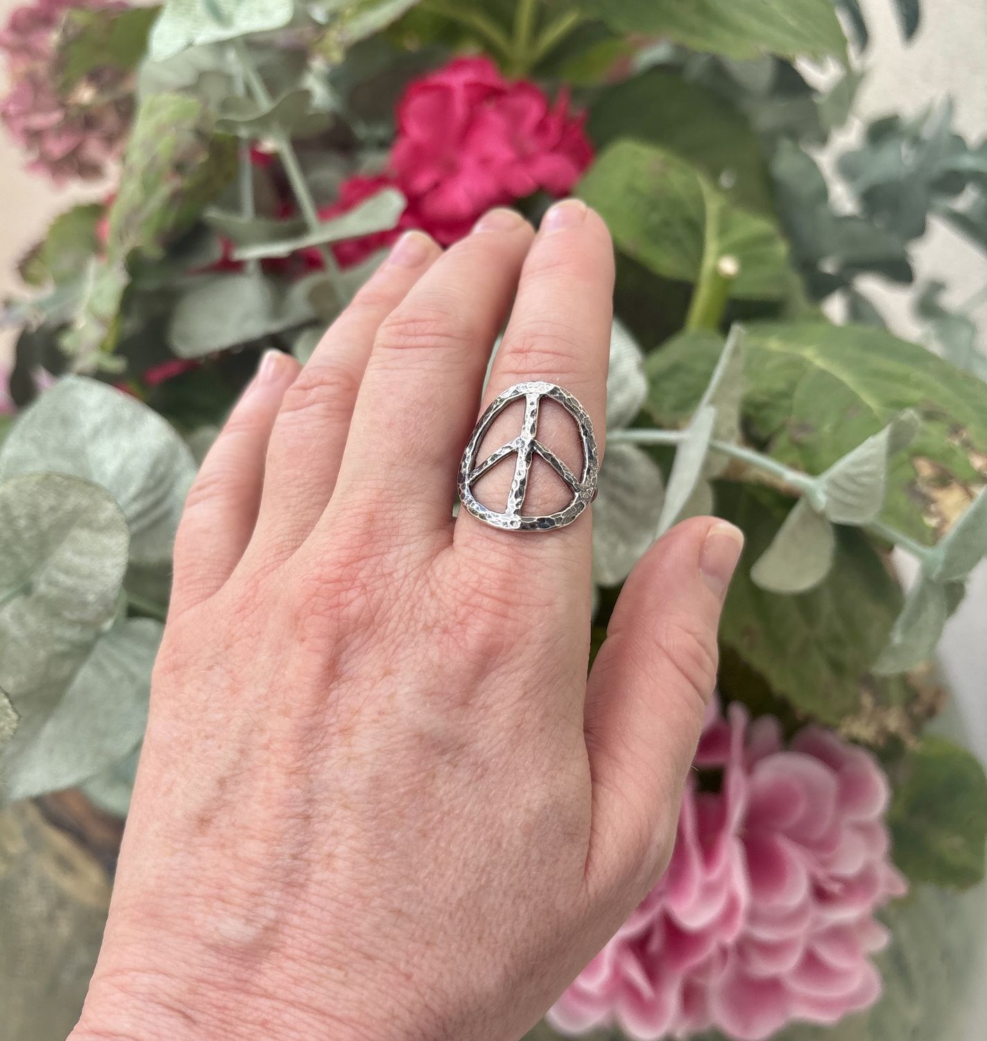 Gai Russo Peace Ring Oxidized Sterling Silver