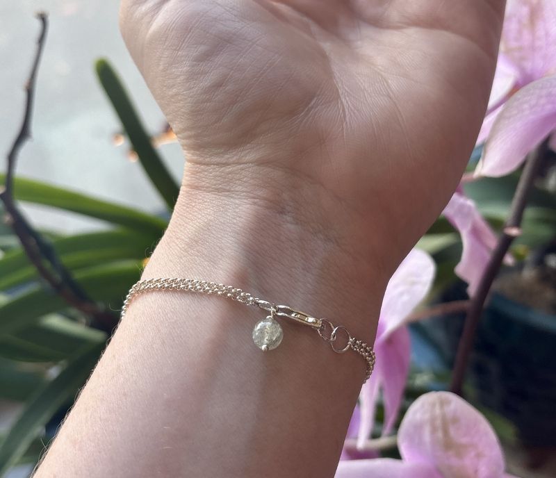 Gai Russo Connection Bracelet Sterling Silver And Gold Fill with Labradorite