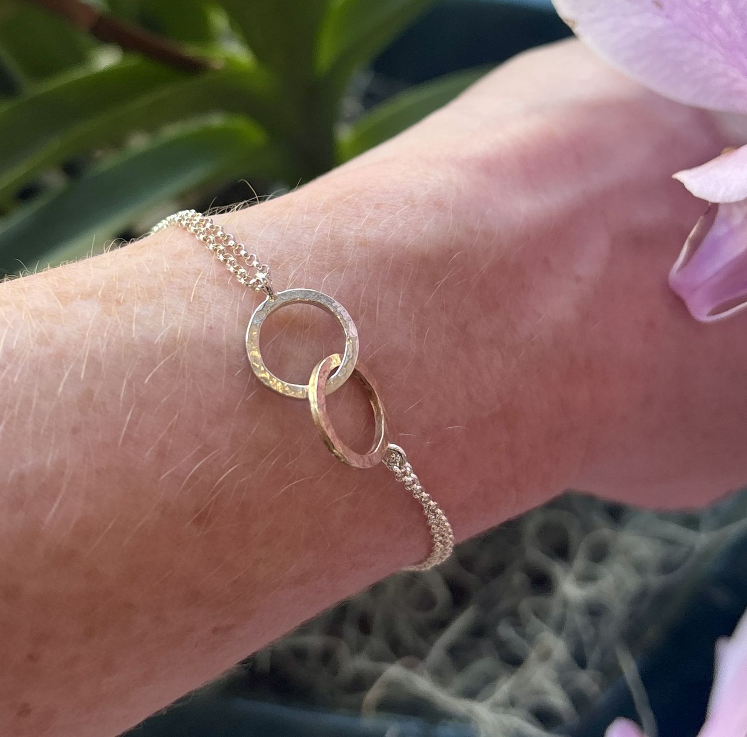 Gai Russo Connection Bracelet Sterling Silver And Gold Fill with Labradorite