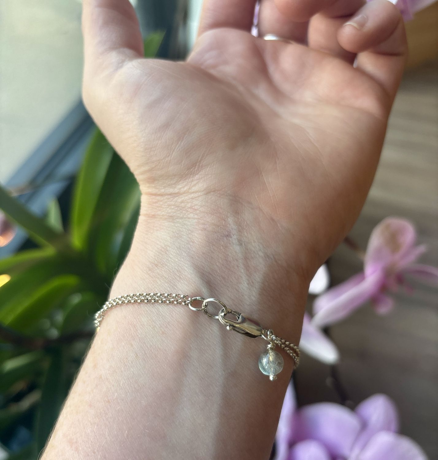 Gai Russo Infinity Bracelet, Sterling Silver Peace Sign and Gold Fill Infinity