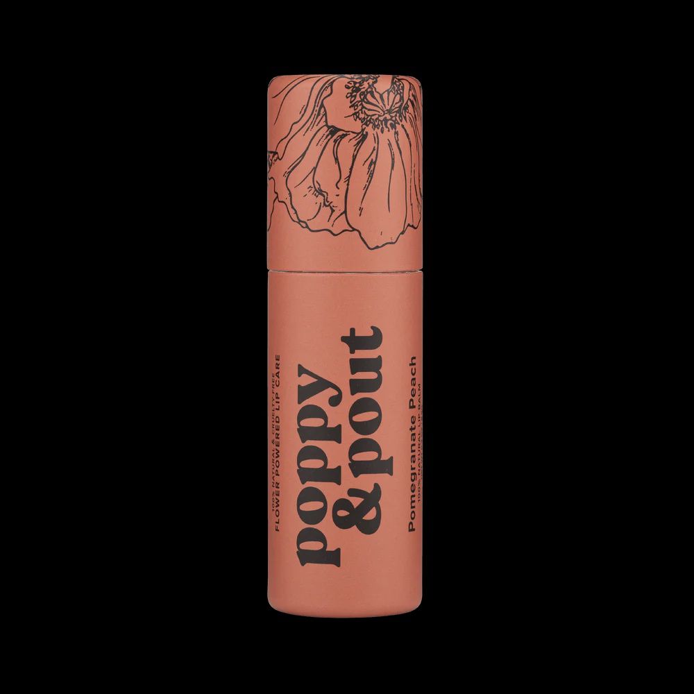 Poppy &amp; Pout Lip Balm - Pomegranate Peach