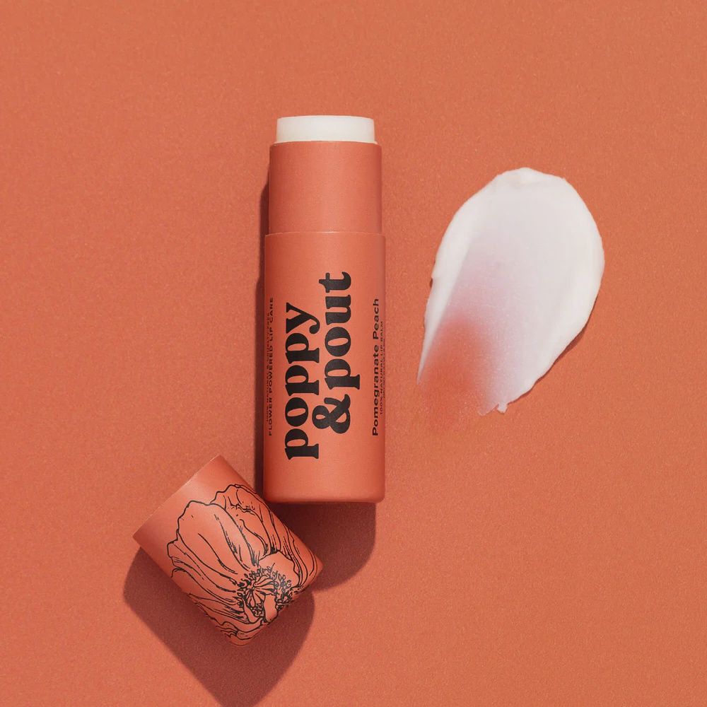 Poppy &amp; Pout Lip Balm - Pomegranate Peach