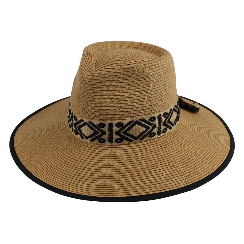 JS Avocado Paper Braid Flat Brim Hat