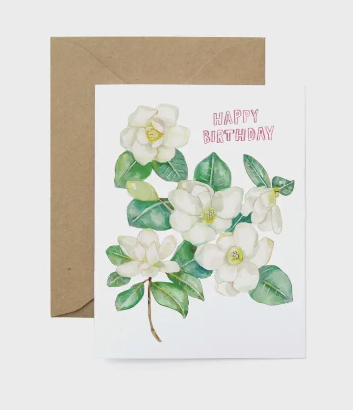 Lana's Shop Magnolia Birthday Greeting Card