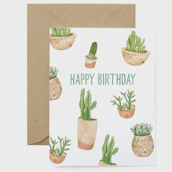 Lana's Birthday Succulents Greeting Card