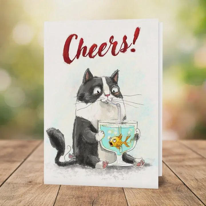 Mark Ludy Art Books &amp; Games Cheers Greeting Card
