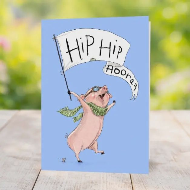 Mark Ludy Art Books &amp; Games Hip Hip Hooray Greeting Card