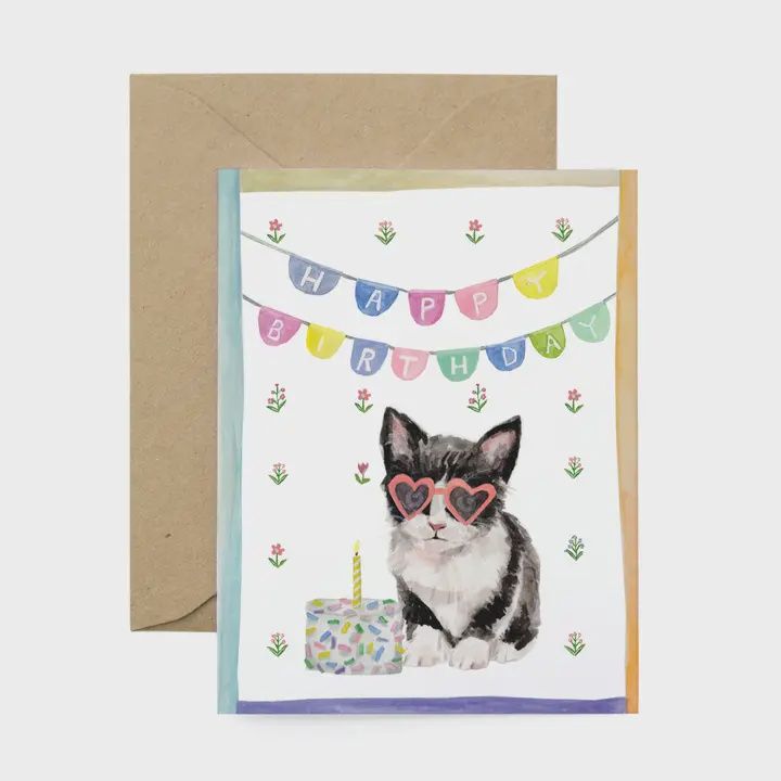 Lana's Birthday Cat Greeting Card