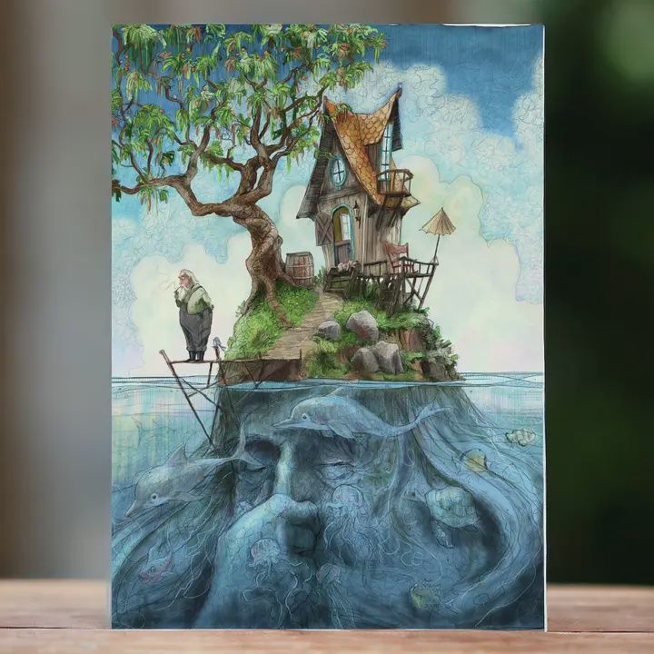 Mark Ludy Art Books &amp; Games Breathe Greeting Card