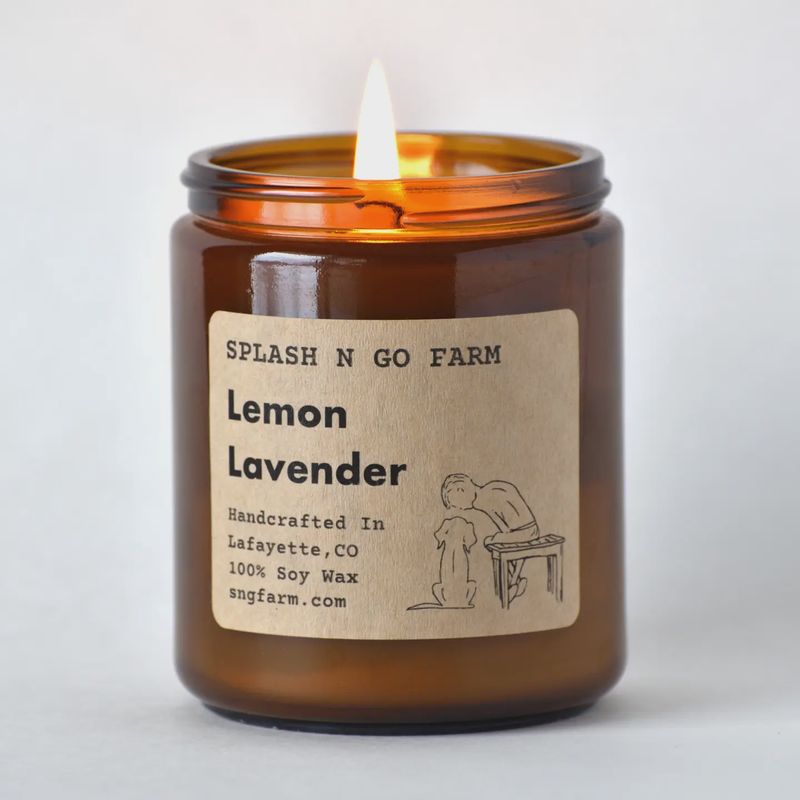 Splash N Go Farm Lemon Lavender Soy Candle | 8 Oz