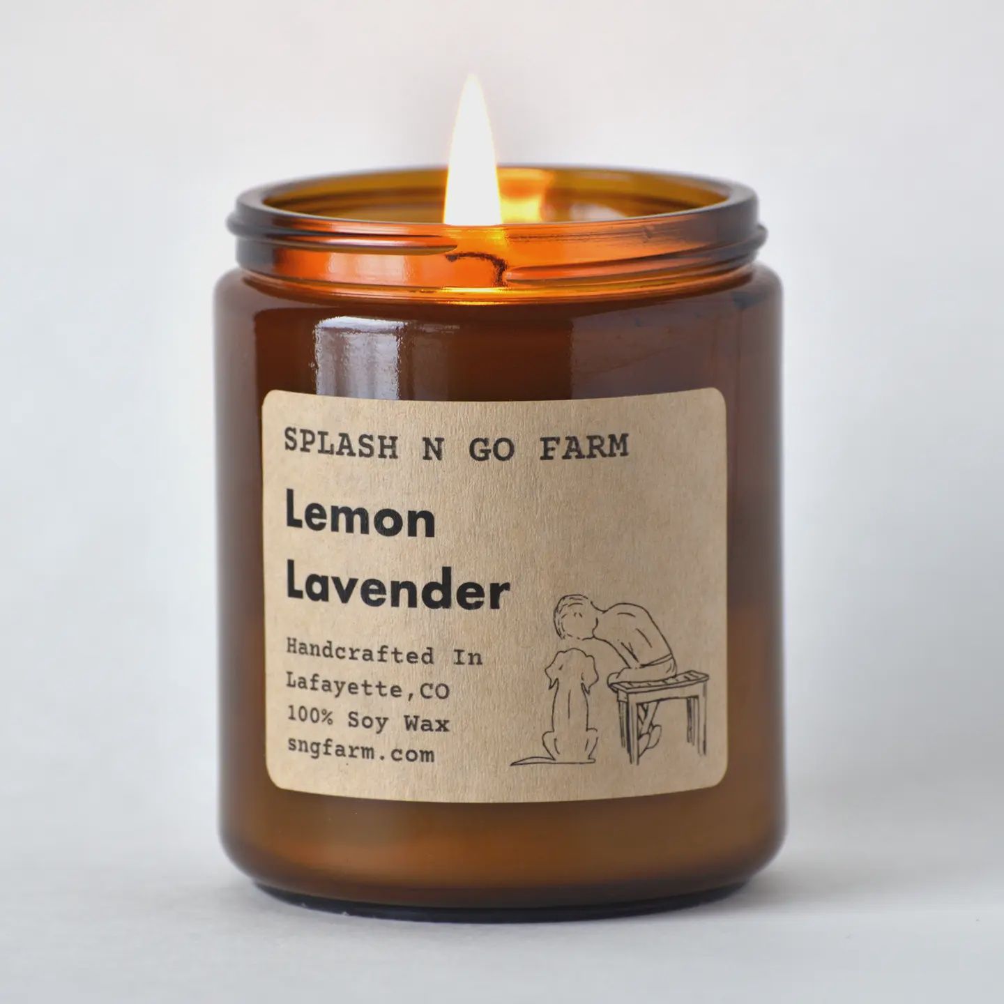 Splash N Go Farm Lemon Lavender Soy Candle | 8 Oz