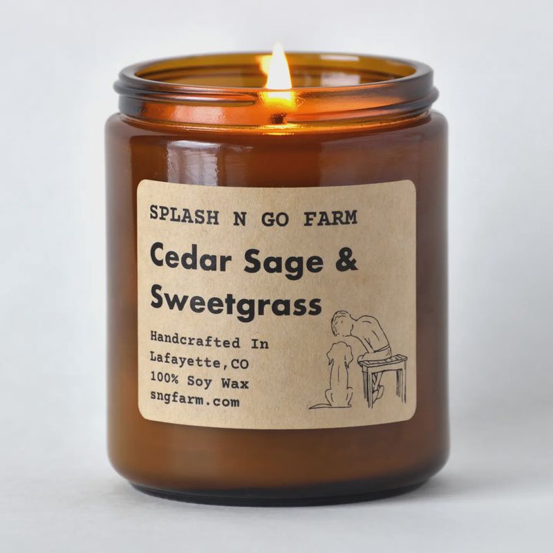 Splash N Go Cedar Sage &amp; Sweetgrass Soy Candle