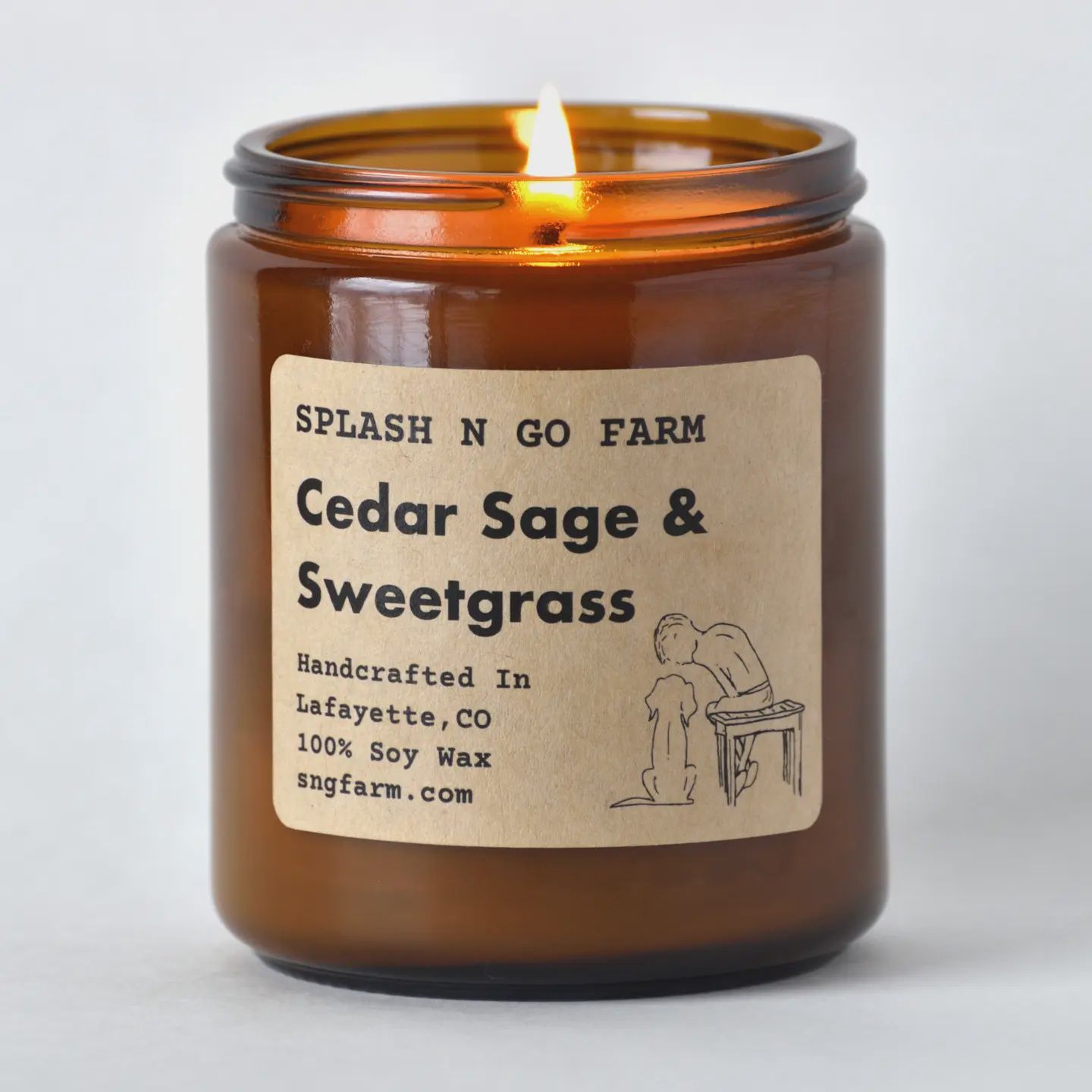 Splash N Go Cedar Sage &amp; Sweetgrass Soy Candle