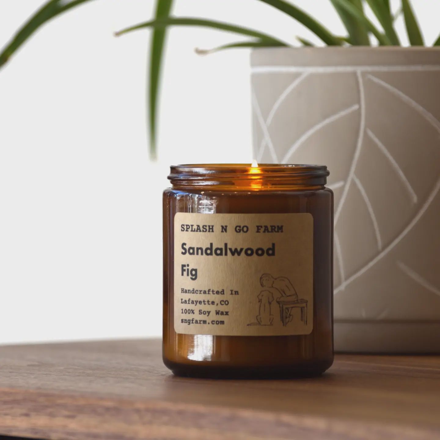 Splash N Go Sandalwood Fig Soy Candle