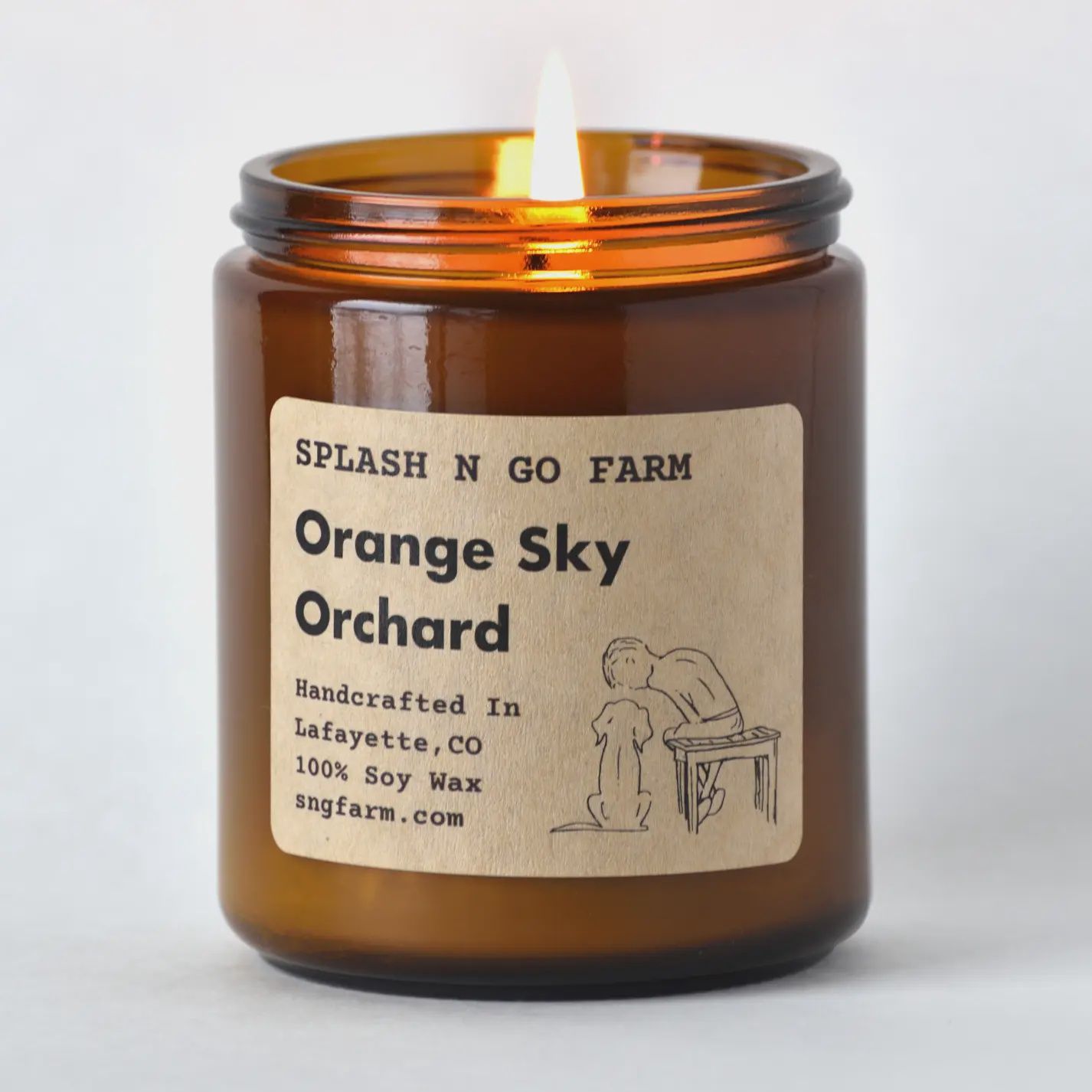 Splash N Go Farm Orange Sky Orchard Soy Candle | 8 Oz